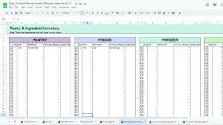 Meal Planner Spreadsheet Tutorial for Google Sheets and Excel