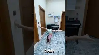 Learning how to do a handstand in gymnastics