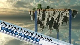 Minecraft, How To Create A Realistic Floating Island: World Painter / Single Player Commands!