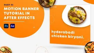 Motion banner tutorial in after effects | How to make animated banner in after effects part 1