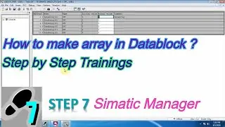 How to make array in Datablock ? Simatic Manager Step by Step Training