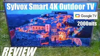 REVIEW: Sylvox 4K Full Sun Outdoor TV (Pool Pro Series) - 2000 nits | Google TV!