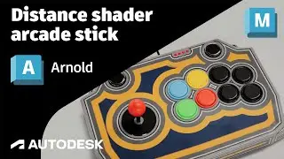 Arnold Tutorial - Shading an arcade stick with the distance shader in Maya