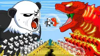 GODZILLA RADIATION VS KUNG FU PANDA, DINOSAURS: Monarch: Legacy of Monsters -Who Will Win?