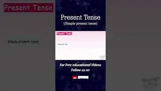 Present Tense | Simple Present Tense | English