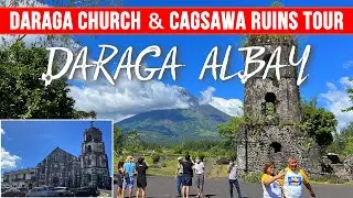 DARAGA ALBAY, PHILIPPINES TOUR | Exploring CAGSAWA RUINS & DARAGA CHURCH; Best View of MAYON VOLCANO