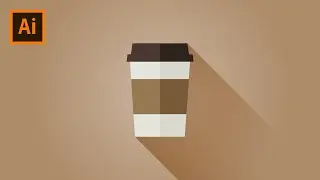 How to Draw Flat Design Coffee - Adobe Illustrator