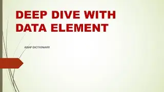 Ep-1:DATA ELEMENT - SAP ABAP TUTORIAL FOR BEGINNERS/DATA DICTIONARY - #Ep-1