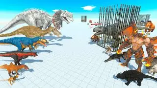 The Evolving Dilophosaurus And The Rescue Of Old Goat Rex - Animal Revolt Battle Simulator