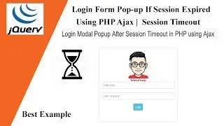 Login Form Pop-up If Session Expired using PHP Ajax | Session Timeout | Login Script | Best Example