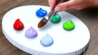 Easy Acrylic Painting Technique｜AMAZING ASMR Acrylic Painting