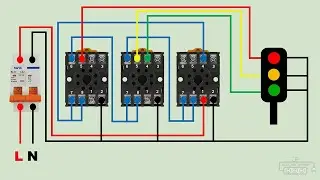 Single Phase Traffic Light Control Wiring Diagram Connection