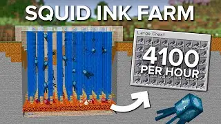 Minecraft EASY Squid Ink Sac Farm - 4100 Per Hour!