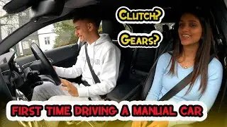 First time driving a Manual car BUT hes already got a Licence | How to stop stalling