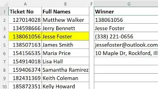 How to Select a Lottery Winner in Excel