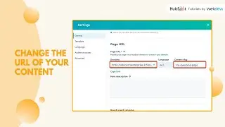 How to change the URL of your content in HubSpot