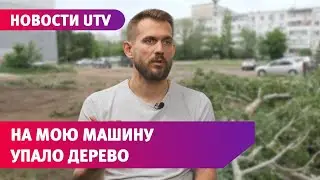 Несколько автомобилей пострадали из-за непогоды в Оренбурге