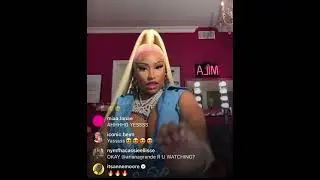 Nicki Minaj / Pretending to drive a car on IG live