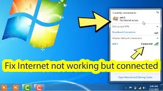 Fix windows 7 no internet access but connected ethernet