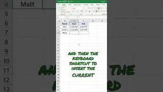 How to Insert a Timestamp in Excel