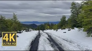 Snowy Mountain Trails 4K (With Ambient Nature Sounds And Music)