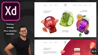 Adobe XD Web Design Animation Techniques Course - Part 1.  Clean and Interactive  Web Ui Design