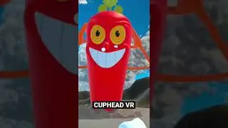 Cuphead in VR is terrifying. #vr #cuphead #quest2 #virtualreality