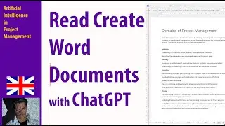 #18 AI in Business  ●  Read / Create Word Documents with ChatGPT  ● Advanced Data Analytics