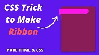 HTML & CSS easy trick to make Ribbon | webIQ