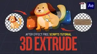 After Effects Scrtipts 3D Extrude Tutorial One Click Easy 3D