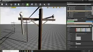 Simple electrical/telegraph pole system in Unreal Engine