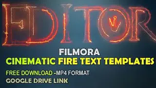 Filmora 9 Cinematic Fire Intro Tutorial | Fire Text Templates free download