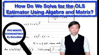 How Do We Solve for the OLS Estimator Using Algebra and Matrix? | Econometric Tutorial | Topic 22