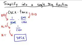 Using trigonometric identities to simplify an expression