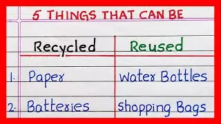 List of Things that can be Recycled and Reused | 5 Things that can be recycled and reused