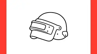 How to draw PUBG HELMET step by step / drawing helmet from pubg easy