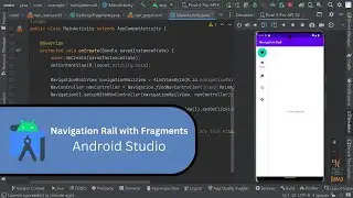 How to create material navigation rail with fragment android studio