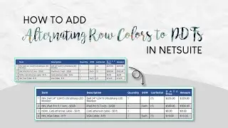 How to Add Alternating Row Colors to PDFs in NetSuite