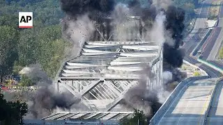 Watch as the Missouri River bridge is demolished