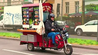 Turkish grilled Sandwiches on a Moped | Street Food Berlin Germany