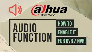 How to enable Dahua DVR NVR audio function - Apex Security Hub