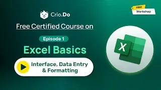 Excel Basics: Interface, Data Entry & Formatting | Data Analytics and Visualization Course Ep 1