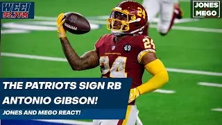 BREAKING: The Patriots sign RB Antonio Gibson! (Instant Reaction) #Patriots #NFL #AntonioGibson