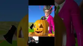 Scary Teacher 3D - Halloween Transformation Challenge with Pumpkins Nick and Tani Win #shortsvideo