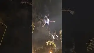 Chinese New Year Fireworks show ouside Rockwell Power Plan Mall Makati