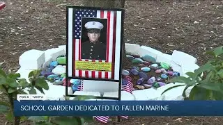 Florida elementary school re-dedicates Warrior Garden to honor fallen marine