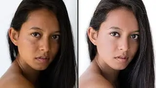 Photoshop tutorial / Skin retouching - Special technique / Professional Retouching in Photoshop