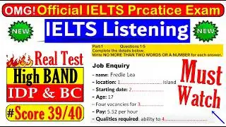 IELTS LISTENING PRACTICE TEST 2024 WITH ANSWERS | 07.08.2024