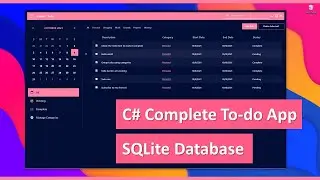 C# Tutorial  -  The best Complete To-do list App for Winforms With Portable SQLite database