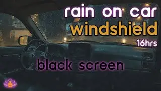 [Black Screen] Rain on Car Windshield No Thunder | Rain Ambience | Rain Sounds for Sleeping